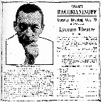 Elmira NY Morning Telegram 1919 Rachmaninoff concert
